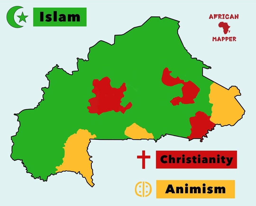 Burkina Faso religion, Islam, Christianity, 2025 data
