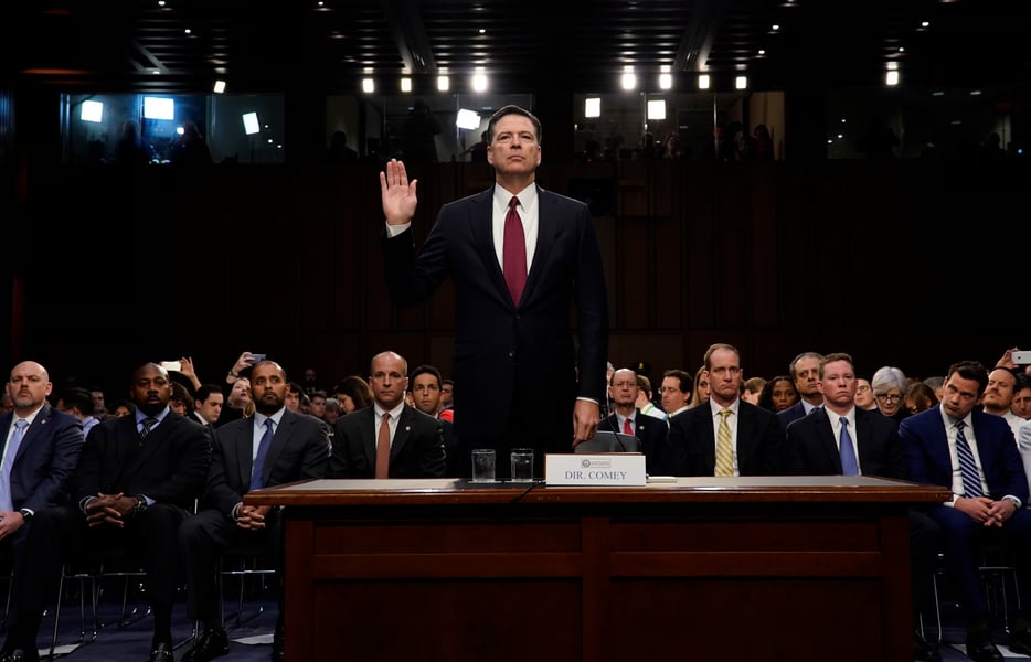 James Comey testifies before the Senate Judiciary Committee in 2020