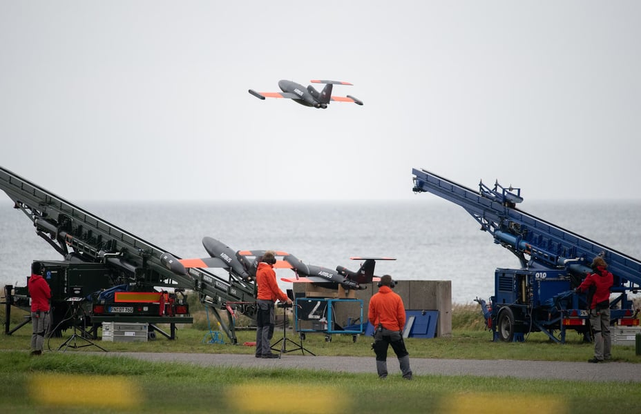 Demonstration of small drones used for reconnaissance and loitering munitions