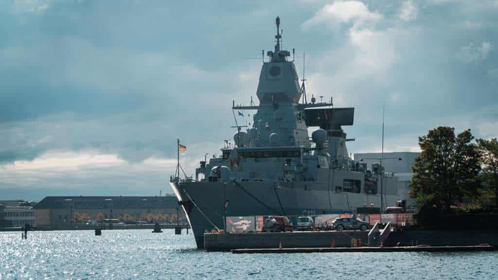 German air-defense frigate in Copenhagen