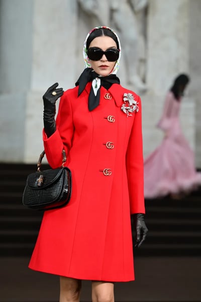 Gucci Spring 2026 accessories, including horsebit bags and squared loafers