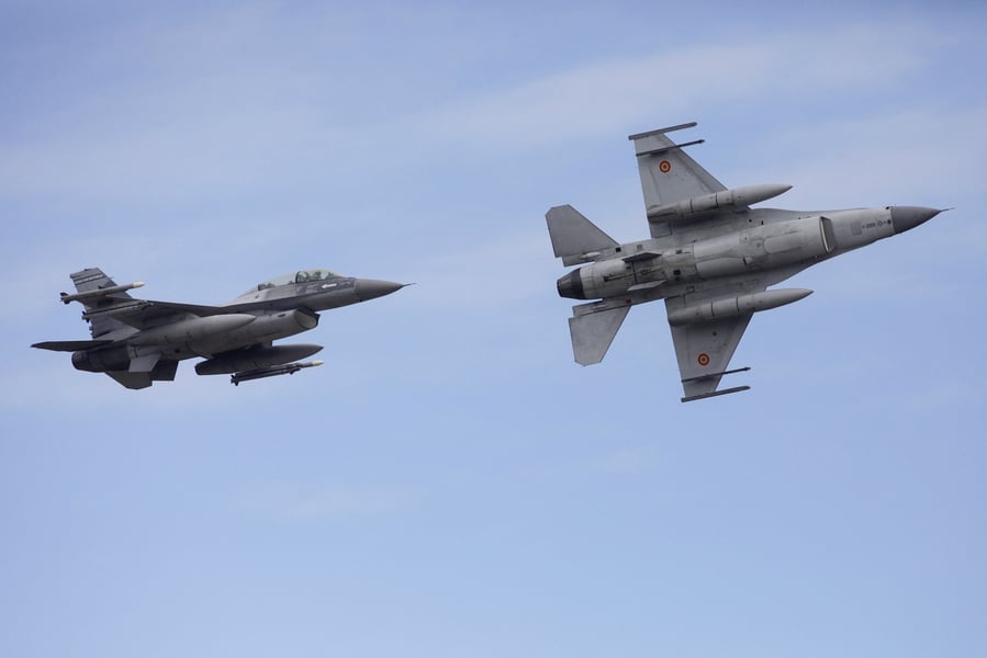 NATO Eurofighter jets scramble during air policing mission