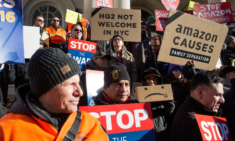 New York State Capitol as PERB’s trigger law faces Amazon lawsuit