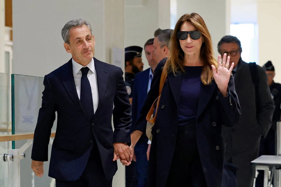 Nicolas Sarkozy Arrives At Court In Prior Hearing