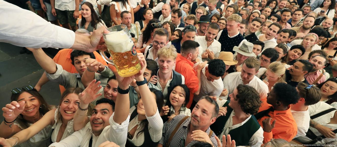 Oktoberfest Opening Keg Tapping Oktoberfest opening keg tapping ceremony in Munich