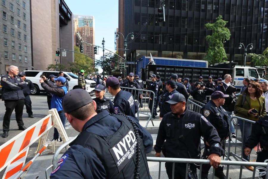 Protesters near the United Nations headquarters in New York demand a ceasefire and accountability over Gaza.