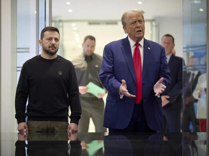 Donald Trump meets Volodymyr Zelenskyy in New York during UNGA