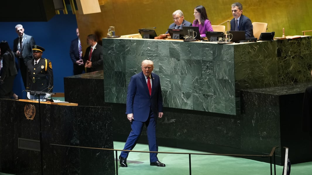 Wide shot of the UN General Assembly hall during the 80th General Debate