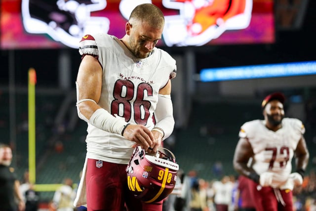 Zach Ertz 11 receptions, Commanders offense, NFC Championship 2025