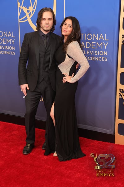 Jonathan Jackson poses with his Emmy after the ceremony