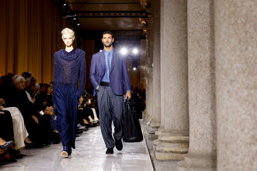 Giorgio Armani’s final show at Pinacoteca di Brera, lantern-lit courtyard runway in Milan