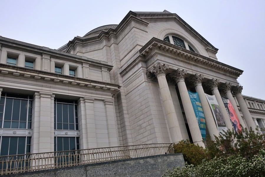 Smithsonian museum exterior on the National Mall during a period of limited operations