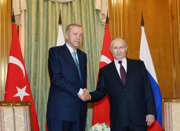 Turkish President Recep Tayyip Erdogan addressing Istanbul peace talks on Russia-Ukraine conflict