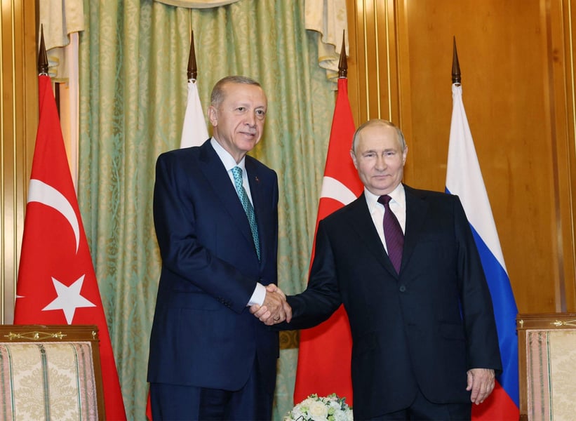 Turkish President Recep Tayyip Erdogan addressing Istanbul peace talks on Russia-Ukraine conflict