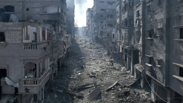 Devastation in Gaza after Israeli airstrikes, 2025 humanitarian crisis