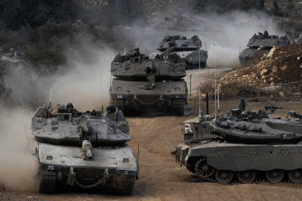 Israeli fortifications on northern border near Lebanon, 2025