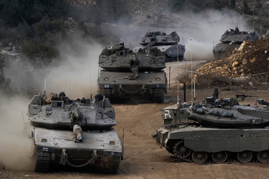 Israeli fortifications on northern border near Lebanon, 2025