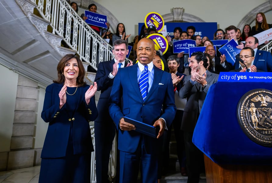New York City council members during a public hearing on casino licensing