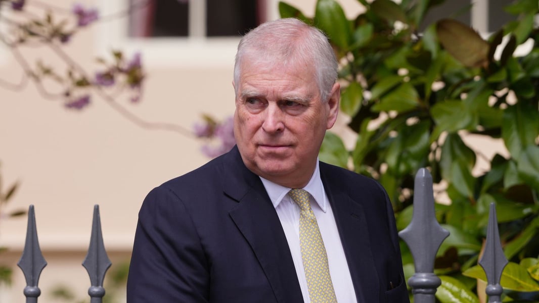 Prince Andrew attending a royal event in 2025