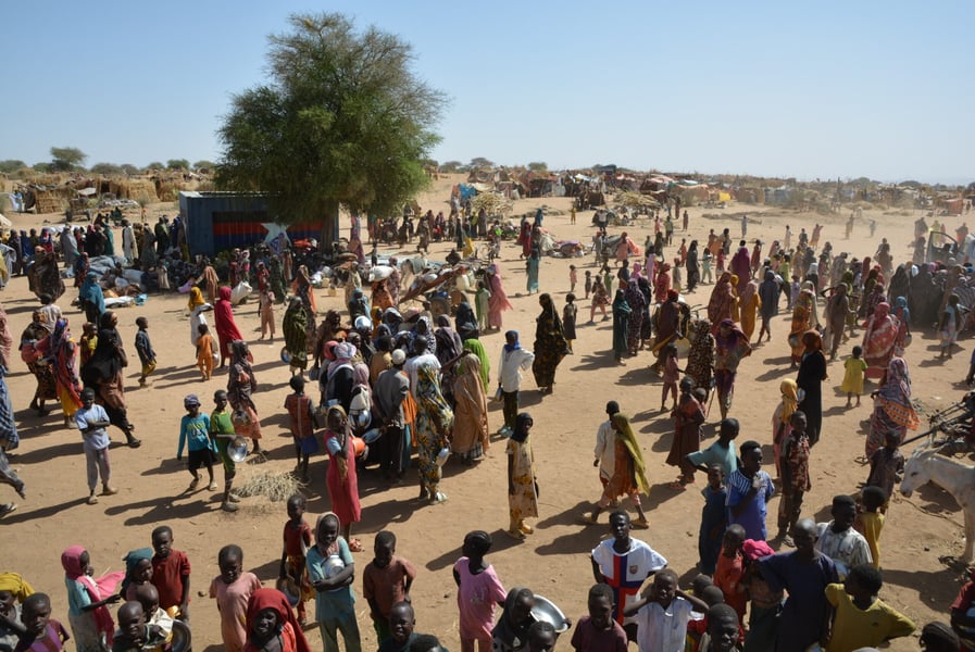 Women fleeing conflict and starvation in El Fasher, Sudan civil wa