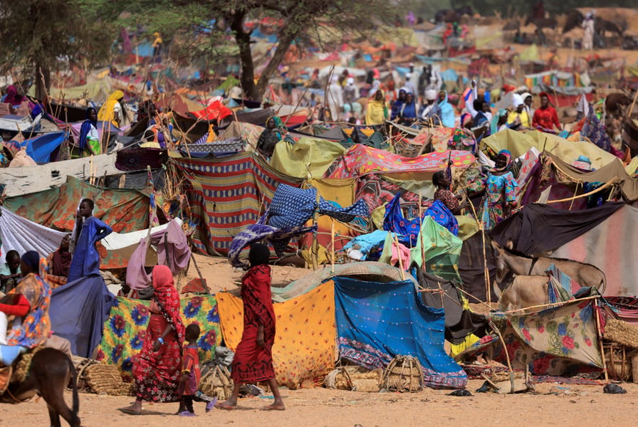 Sudanese refugees flee across the Chad border as violence intensifies in Darfur