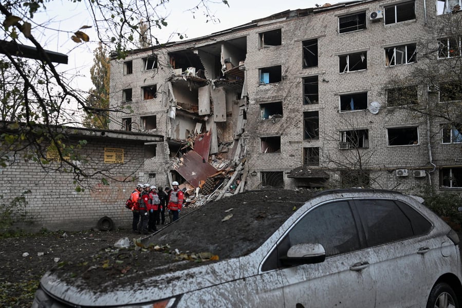 Ukrainian city Zaporizhzhia power plant damaged after Russian drone-missile strike Oct 2025