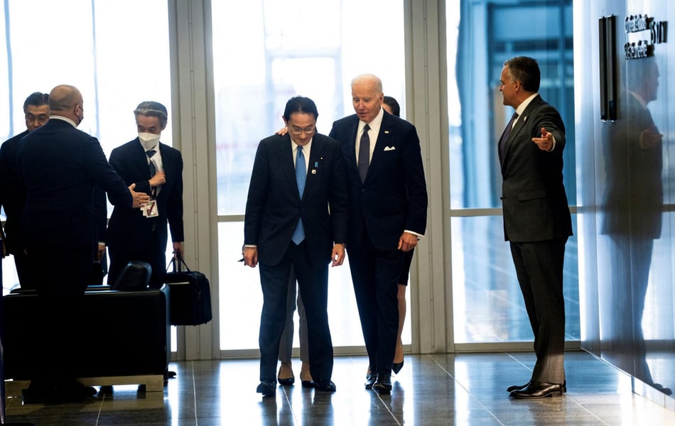 US and Japanese officials at bilateral meeting discussing Technology Prosperity Deal cooperation