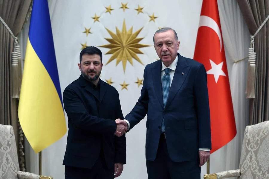 Ukrainian President Zelensky and Turkish President Erdogan in talks in Ankara to revive Istanbul peace talks
