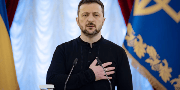 President Volodymyr Zelenskyy during Ukraine peace negotiations 2025