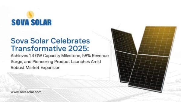 Sova Solar Caps Landmark 2025 With 1.3 GW Capacity and Strong Revenue Growth