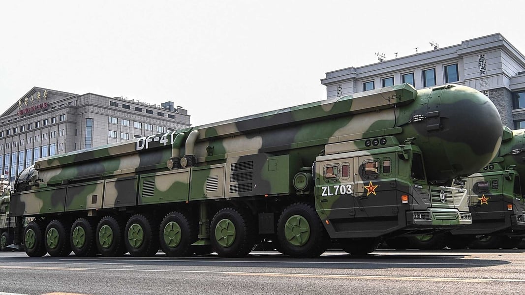 China's Nuclear Stockpile Hits 1000 Warheads by 2030 China PLA Rocket Force nuclear silos western China DF-41 ICBMs
