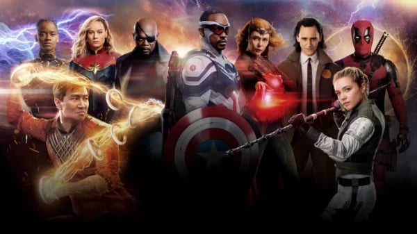 Collection of Disney, Marvel, Pixar and Star Wars characters including Mickey Mouse, Iron Man, and Darth Vader available on OpenAI Sora platform