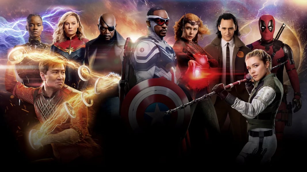 Collection of Disney, Marvel, Pixar and Star Wars characters including Mickey Mouse, Iron Man, and Darth Vader available on OpenAI Sora platform