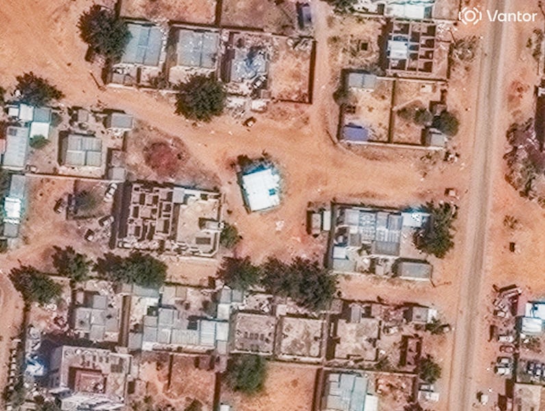 El Fasher under RSF siege and destruction Satellite image showing extensive destruction in El Fasher after RSF takeover