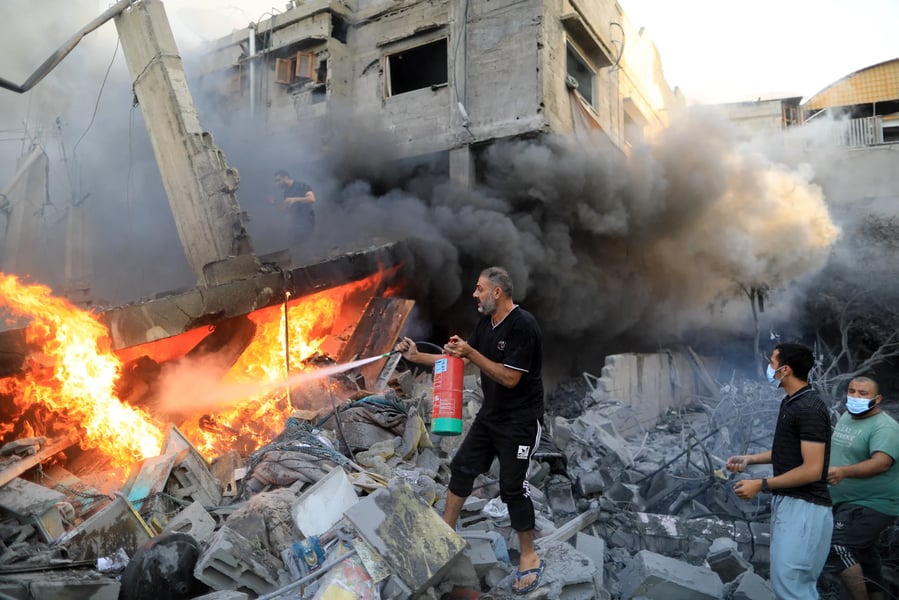 Gaza Airstrikes Worsen Famine on Genocide Day 732 Israeli airstrikes kill children Gaza Khan Younis amid UNRWA raid