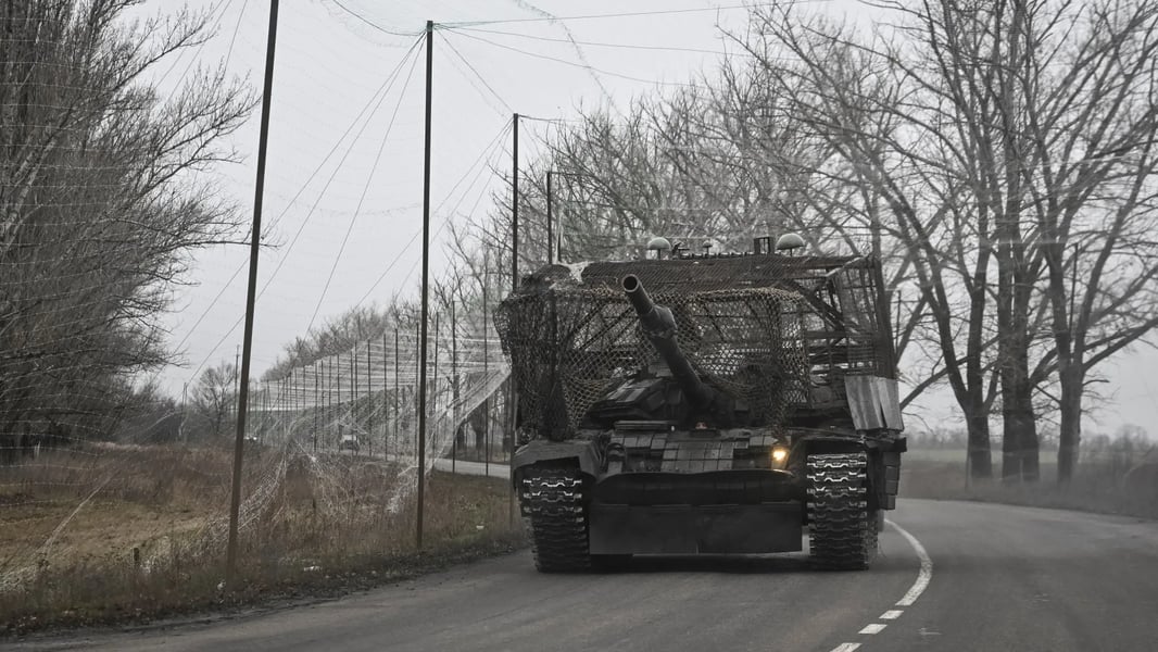 Russian mechanized assault near Pokrovsk city in eastern Ukraine Donetsk region during intense combat operations