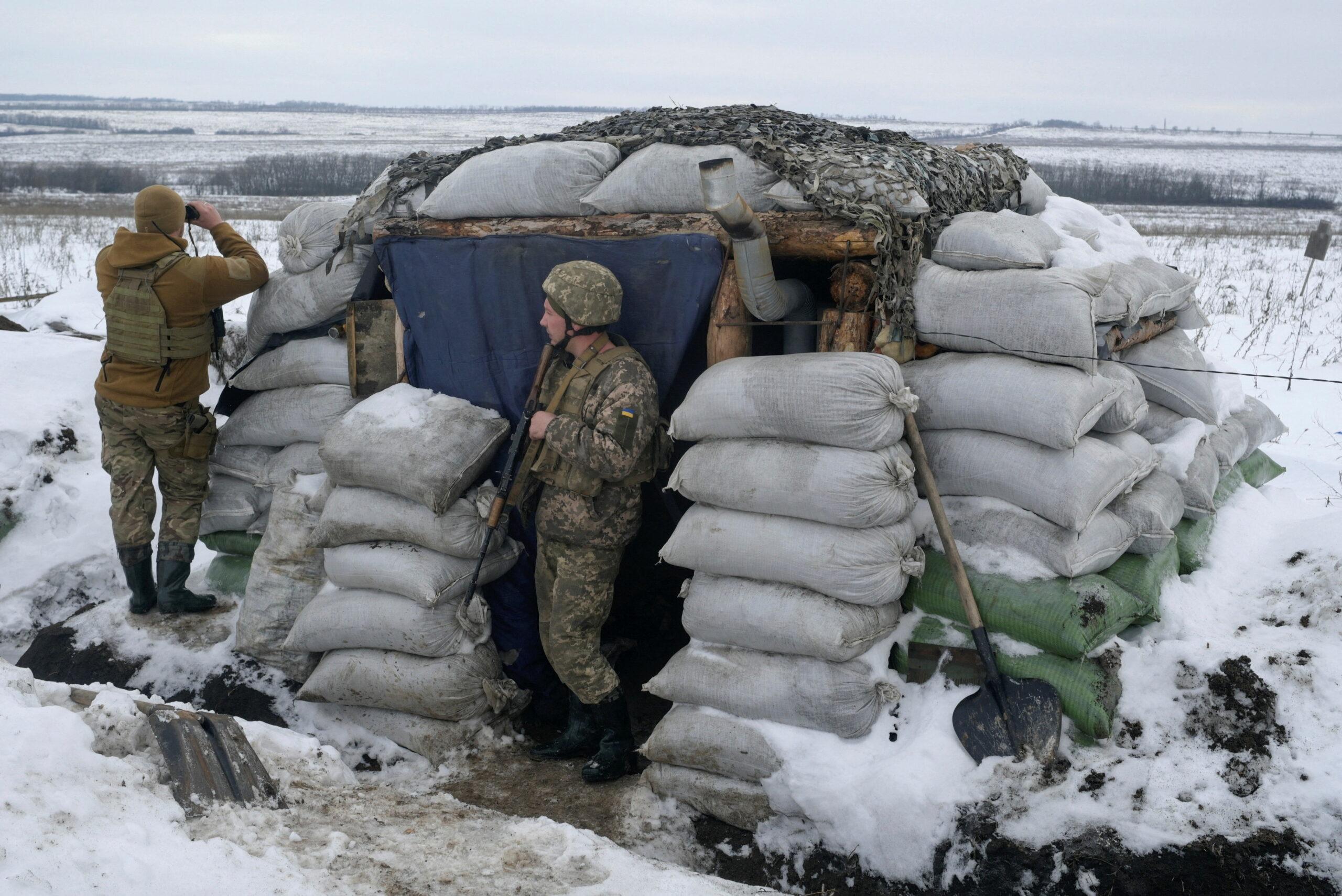 Ukrainian and Russian forces remain locked in trench warfare along eastern Ukraine’s winter frontlines