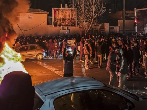 Iranian citizens protest against inflation and government policies in Tehran.