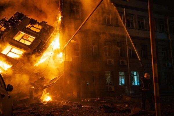 Russia Ukraine war day 1406 Odesa port burning after Russian strike