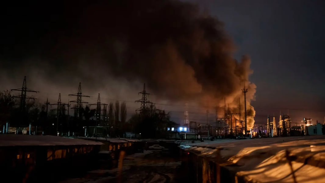 Russia Ukraine war as winter power outages hit Kyiv after energy grid strikes