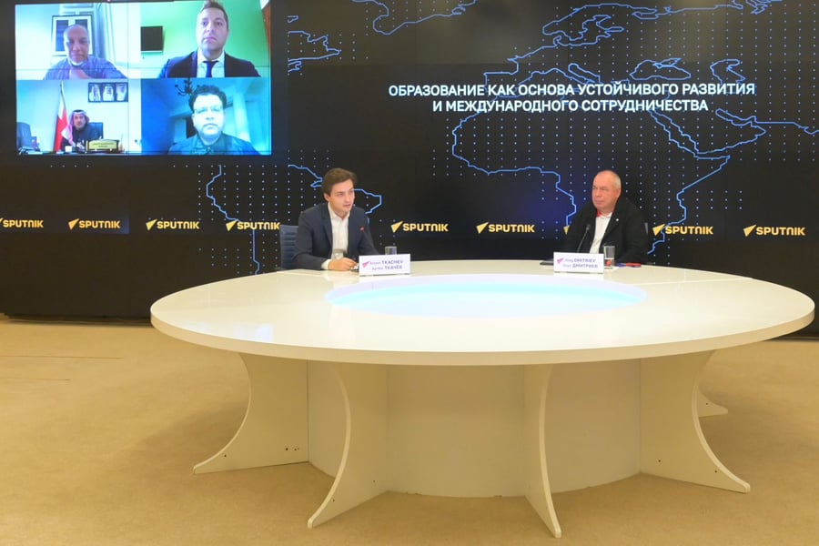 Sputnik hosts an international roundtable discussion on UNESCO World Education Day focusing on education, artificial intelligence, and sustainable development, broadcast via video bridge from Moscow.