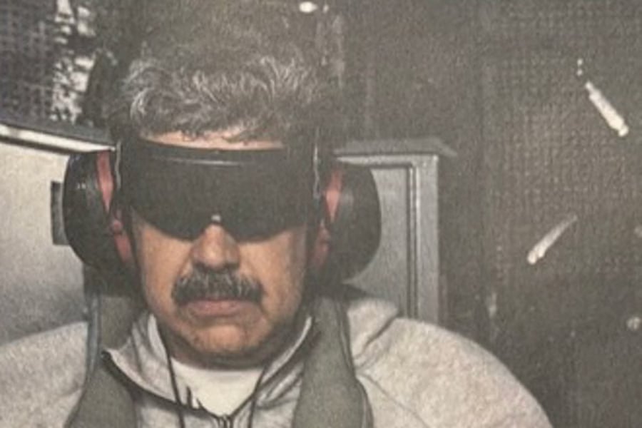 Captured Venezuelan President Nicolas Maduro aboard USS Iwo Jima after US operation 2026