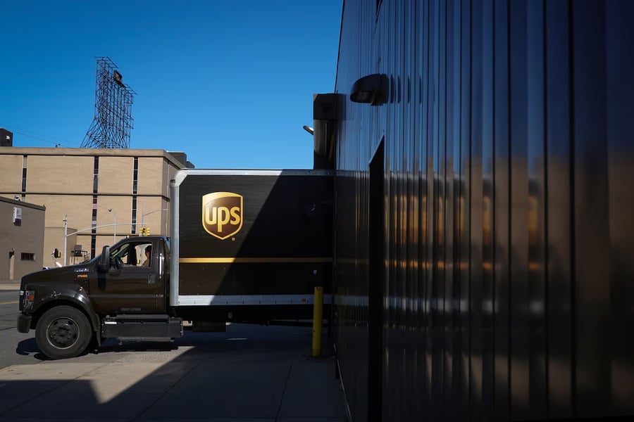 UPS logistics hub as the company forecasts higher 2026 revenue while planning major job cuts
