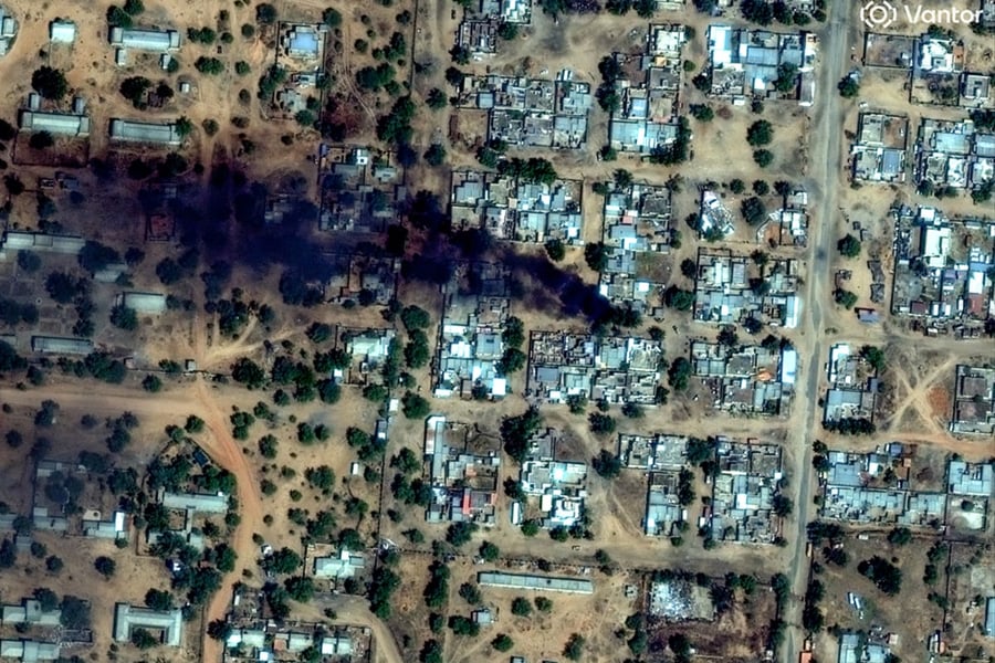 Destruction in El Fasher, Darfur after RSF offensive during Sudan civil war