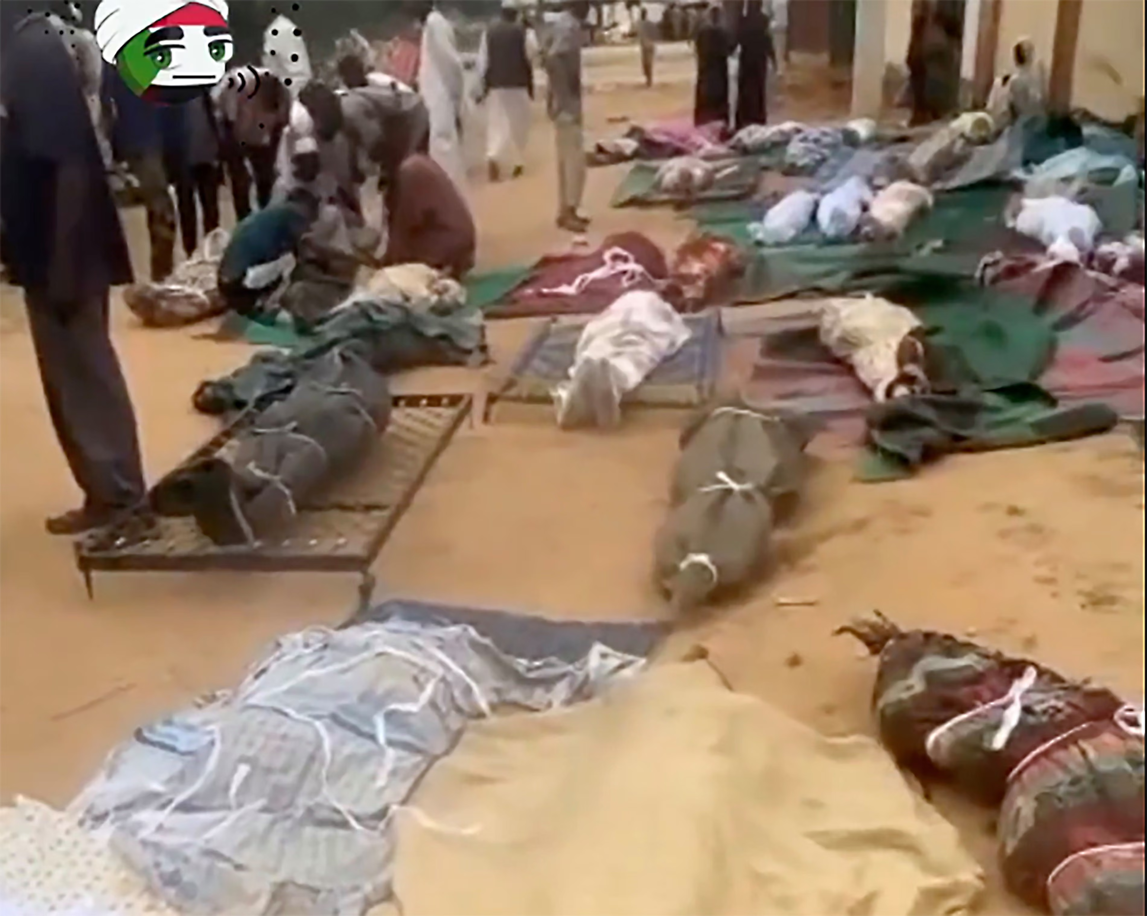 Aftermath of drone strike on civilians in Sudan during civil war
