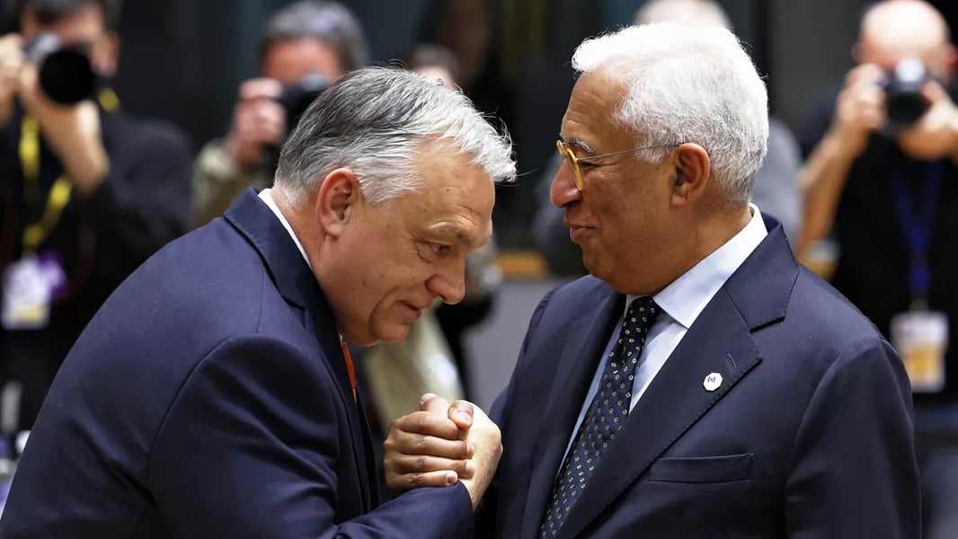 Hungary Prime Minister Viktor Orbán during EU summit blocking Russia sanctions package