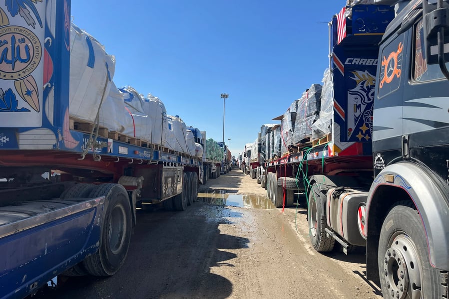 Aid Trucks Blocked at Gaza Border Humanitarian aid trucks halted at Gaza border after Israel closes Rafah crossing