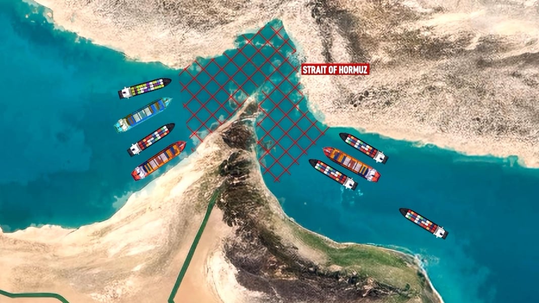 Oil tanker burning in Strait of Hormuz amid Israel Iran war