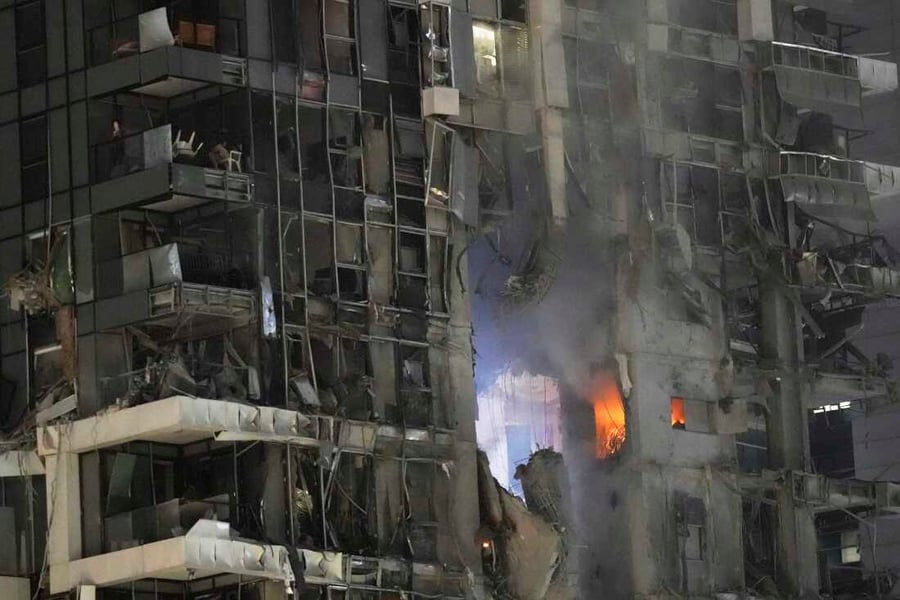 Damage in Tel Aviv after Iranian missile strikes following Israel attacks Iran
