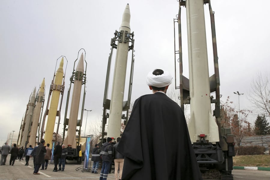 Iranian IRGC ballistic missile launch during military operation
